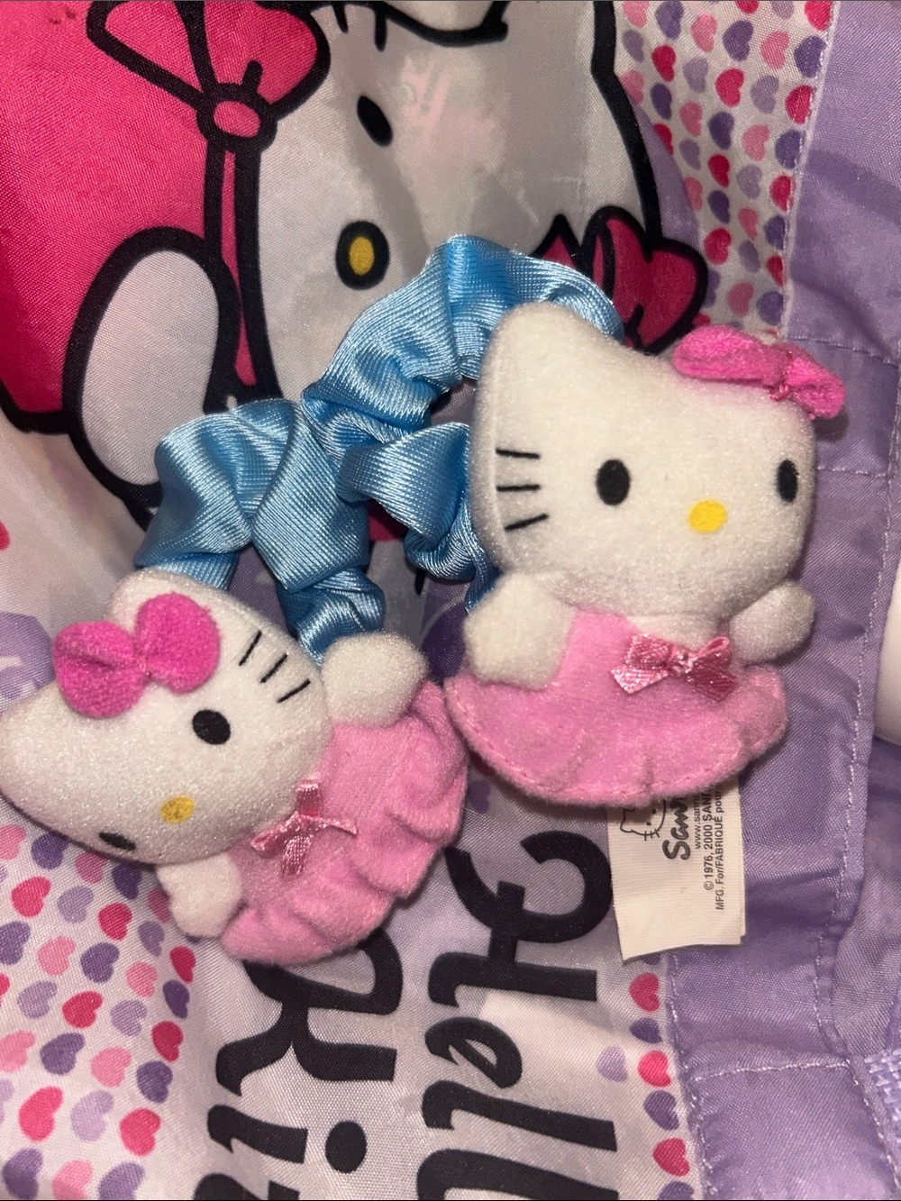 Vintage Plush Hello Kitty Kawaii Hair accessory Scrunchie set sanrio
